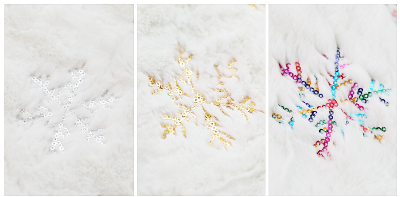 Christmas Tree Skirt in Silver Gold or Colourful Sequin Style