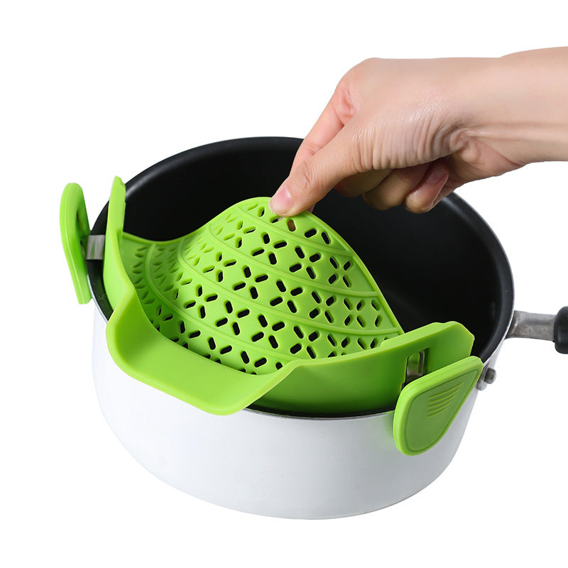 Silicone Pot Side Drain Stopper for Easy Kitchen Straining