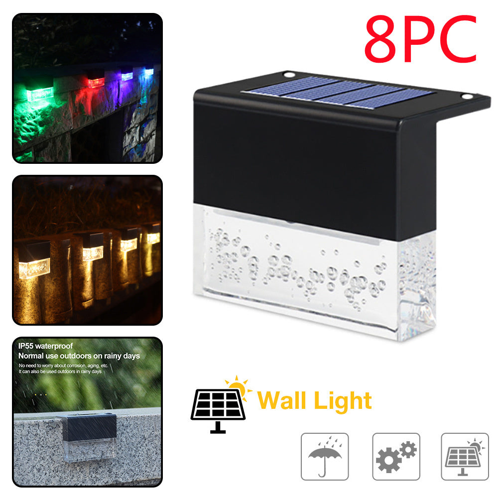 Waterproof RGB LED Solar Light For Steps Fences And Gardens