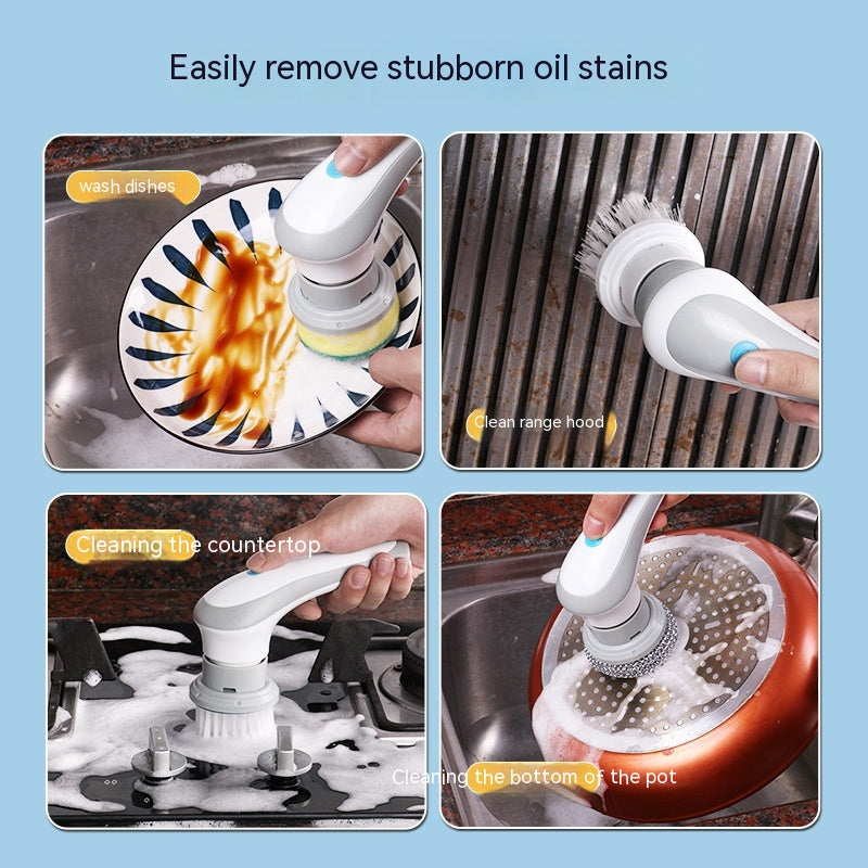 4-in-1 Cordless Electric Spin Scrubber Cleaning Brush