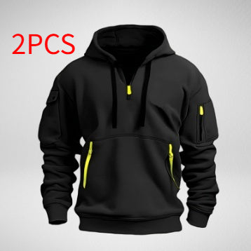 Dropped Shoulder Hooded Sweatshirt, Loose Plus Size Pullover