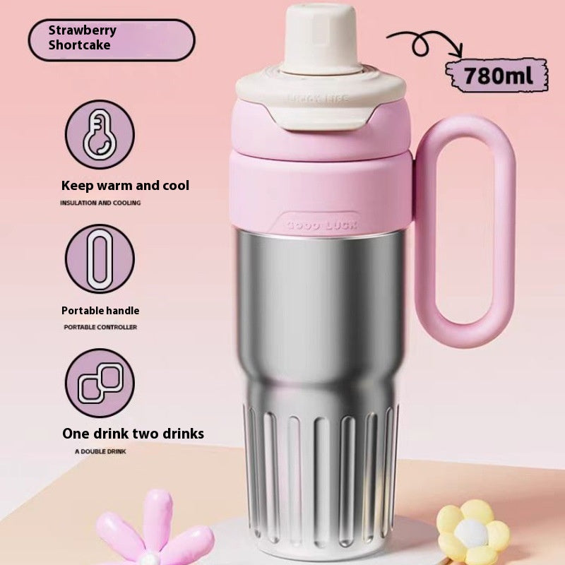 780ml Gradient Insulated Tumbler With Lid, Stainless Steel