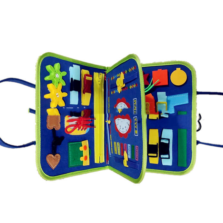 Felt Busy Book for Toddlers, Dressing and Buttoning Learning Board