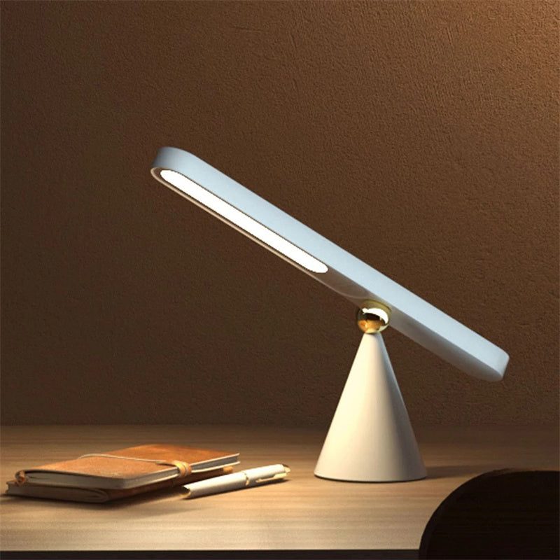 Reading Table Lamp with Geometric Design and Wireless Wall Mount