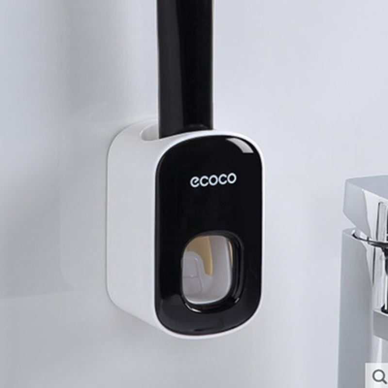 Wall Mounted Automatic Toothpaste Dispenser And Toothbrush Holder