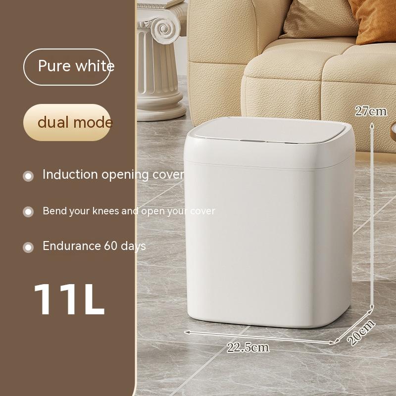 Smart Sensor Trash Can With Lid For Kitchen And Bedroom