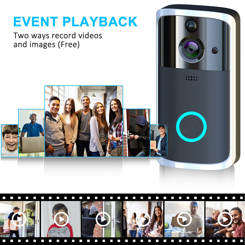 WiFi Video Doorbell Camera with Two-Way Audio and App Alerts