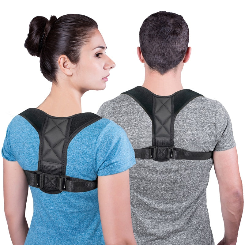 Adjustable Back Support Strap, Comfortable Upper Back Brace for Posture