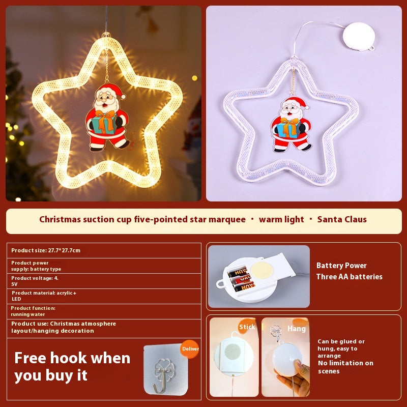 Christmas LED Hanging Pendant Lights with Battery Operation