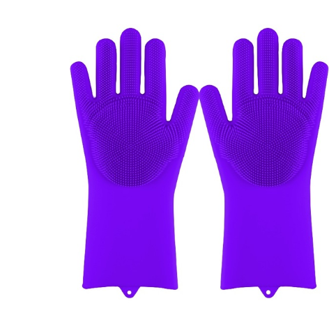 Silicone Heat-Resistant Scrubbing Gloves For Kitchen Cleaning