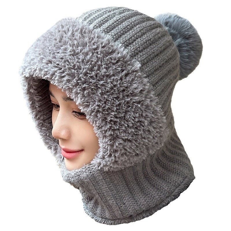 Warm Hat and Scarf Combined Neck Bandana in Soft Acrylic