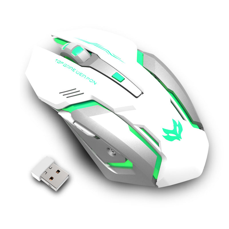 Silent Wireless Gaming Mouse with Rechargeable Battery