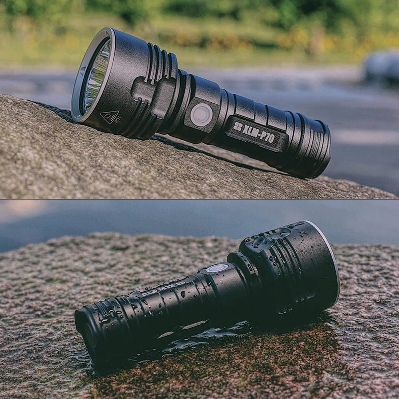 Rechargeable LED Flashlight, Super Bright Zoom Torch with Aluminium Body
