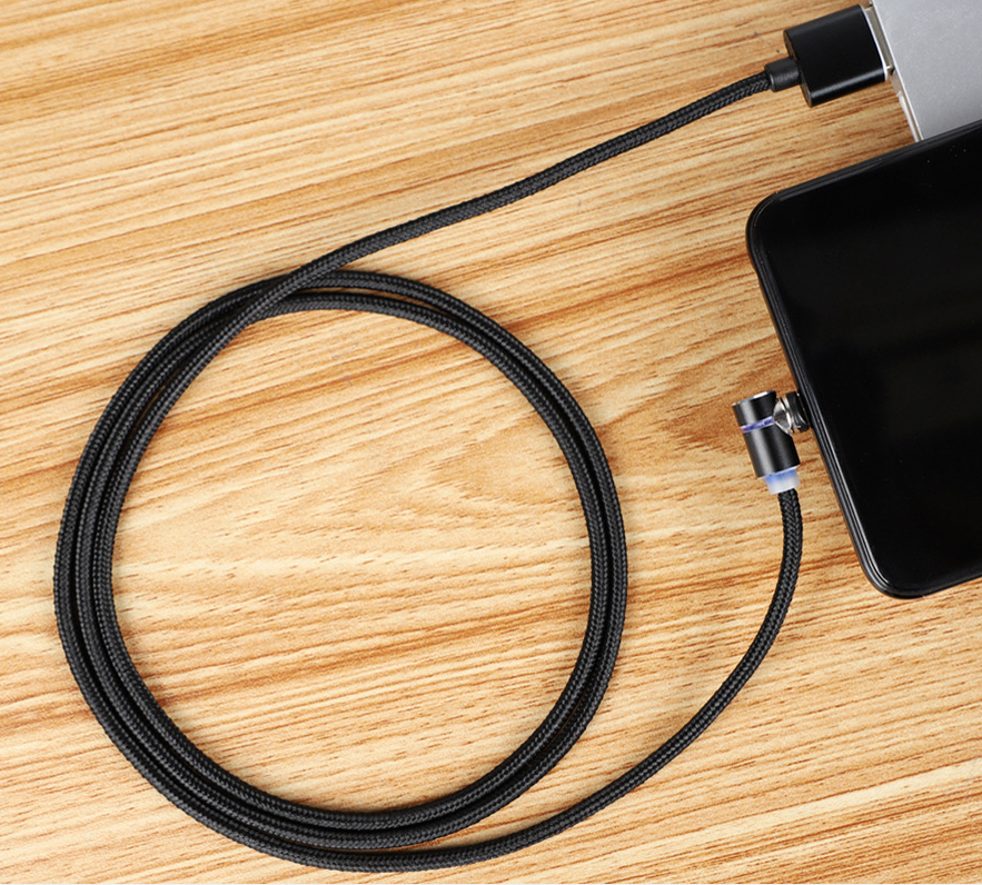 LED Magnetic Charging Cable with USB and Type C in Many Options