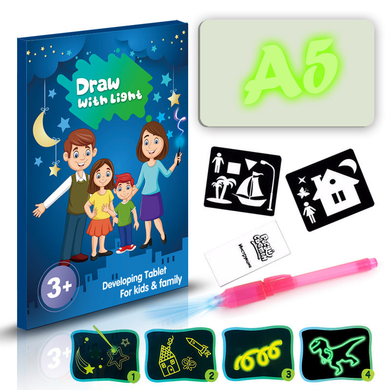 3D Magic Drawing Pad With 8 Light Effects For Kids