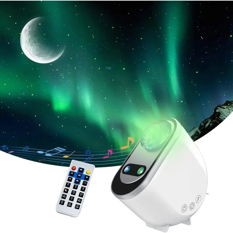 Aurora Borealis Galaxy Projector Night Light With Moon