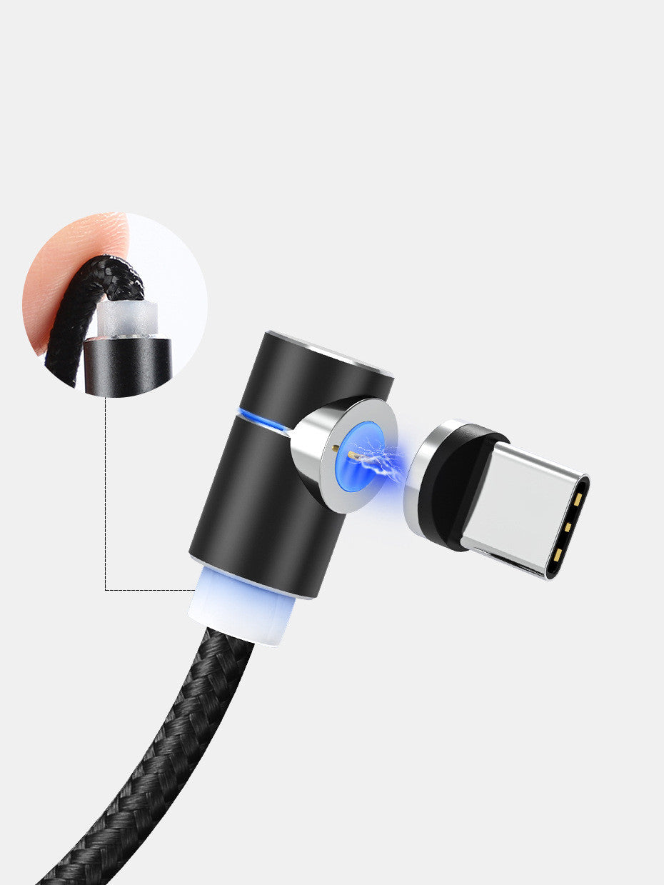 LED Magnetic Charging Cable with USB and Type C in Many Options