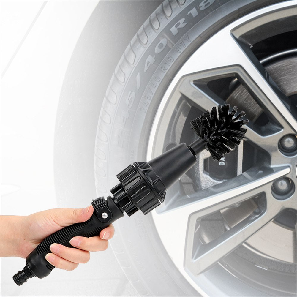 Water-Driven Rotary Cleaning Brush, Handheld Spray Brush