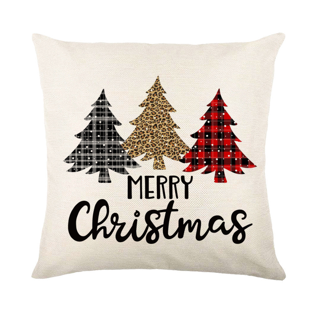 Christmas Pillow Covers for Sofa Square Throw Snow Stamping