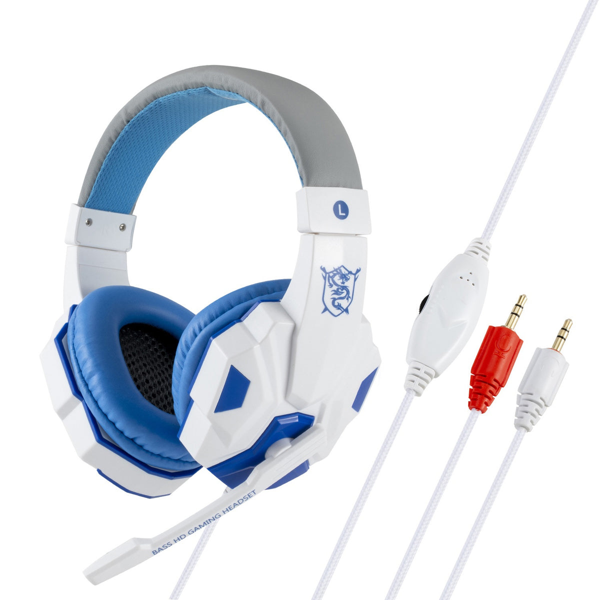 Wired Gaming Headphones with LED Lights, Over-Ear Headset for PC