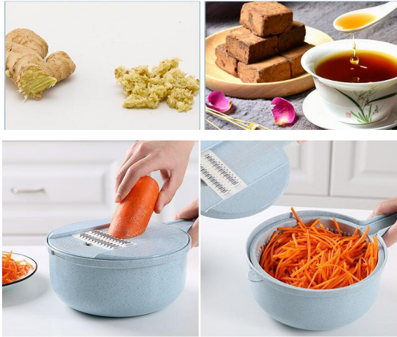 8 In 1 Mandoline Vegetable Slicer With Strainer And Peeler