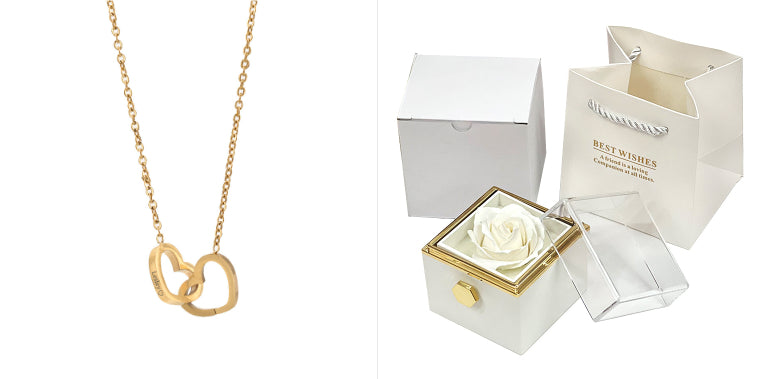 Rotating Soap Rose Gift Box, Romantic Jewellery Packaging