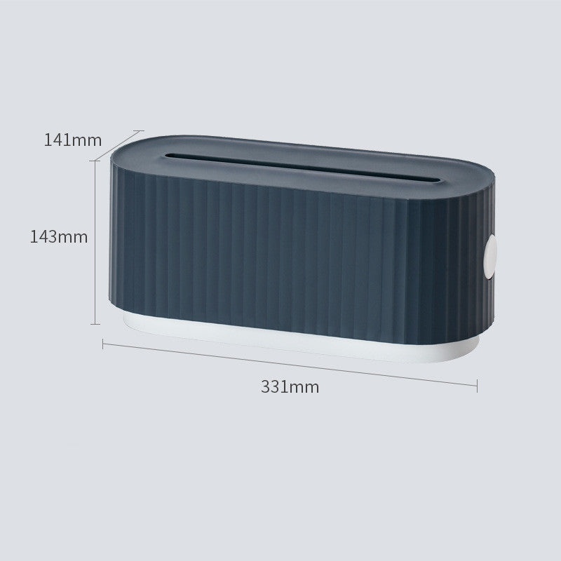 Anti-Dust Power Strip Cable Storage Box to Hide Wires and Chargers