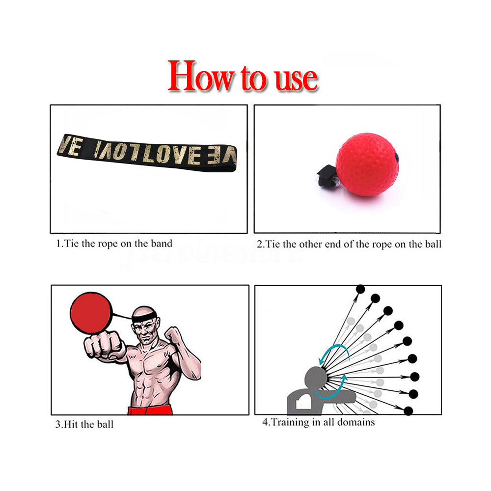 Boxing Reflex Speed Ball with Headband, Soft Punch Ball for Training
