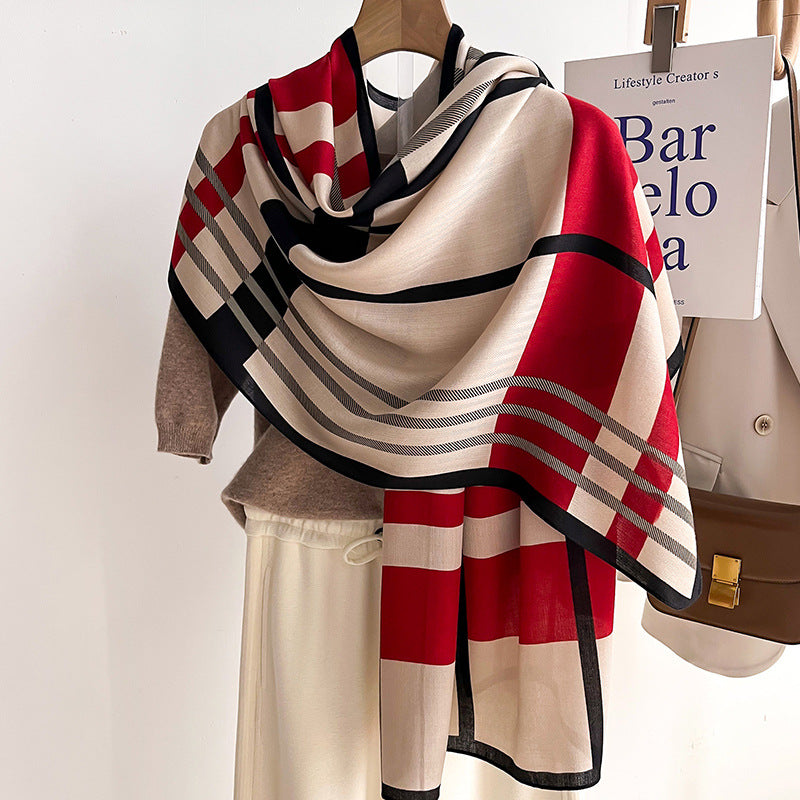 Tie-Dye Winter Scarf, Soft Warm Oversized Wrap for Women