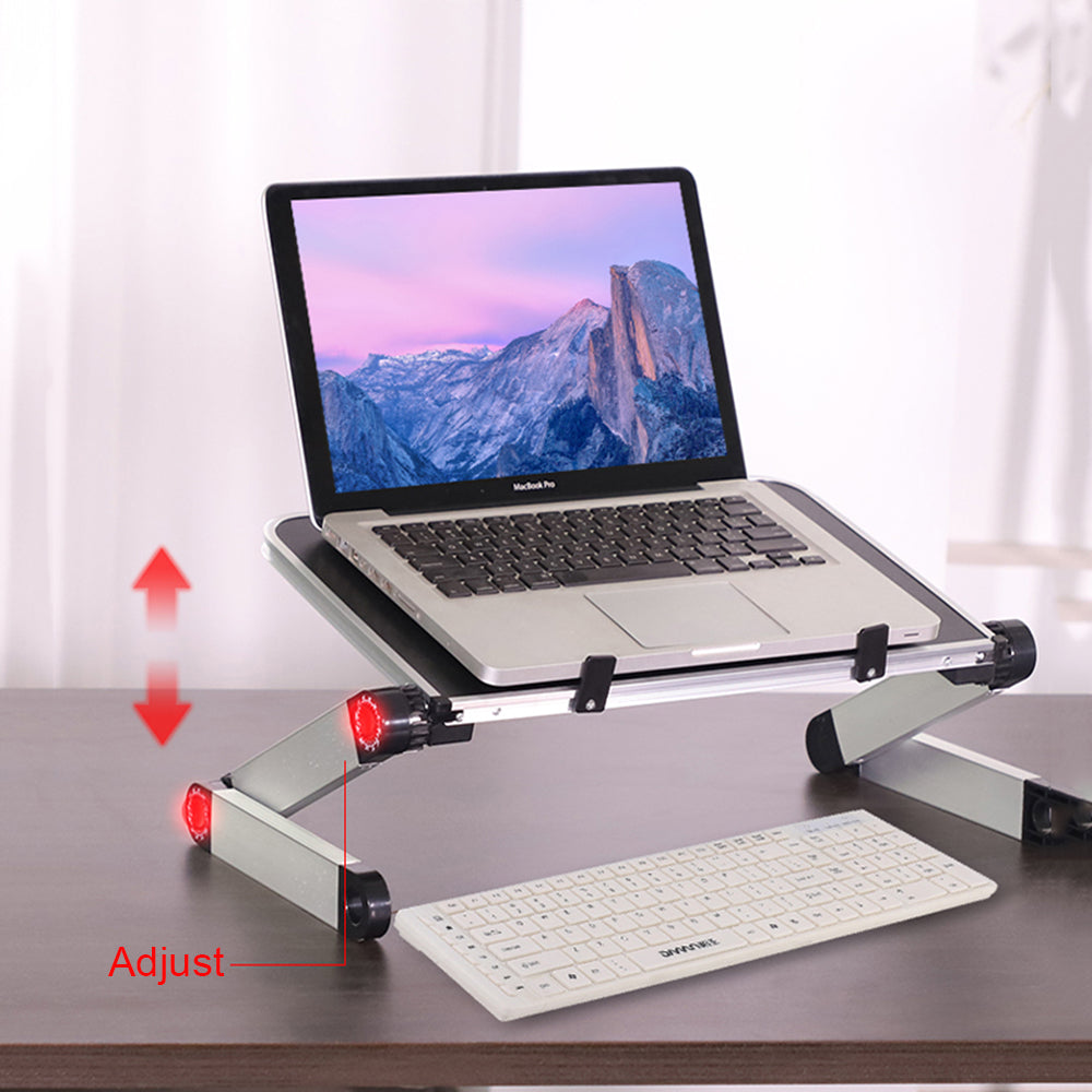 Foldable Ergonomic Laptop Stand for Desk with Tablet Holder