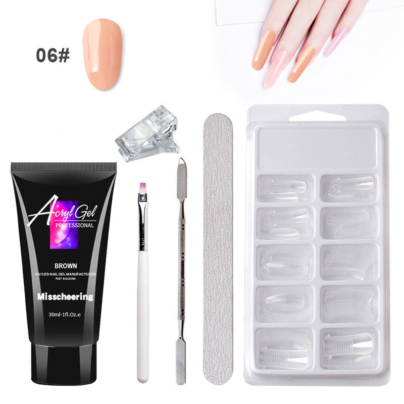 Painless Extension Gel Nail Art Kit with Quick Model Crystal Colours