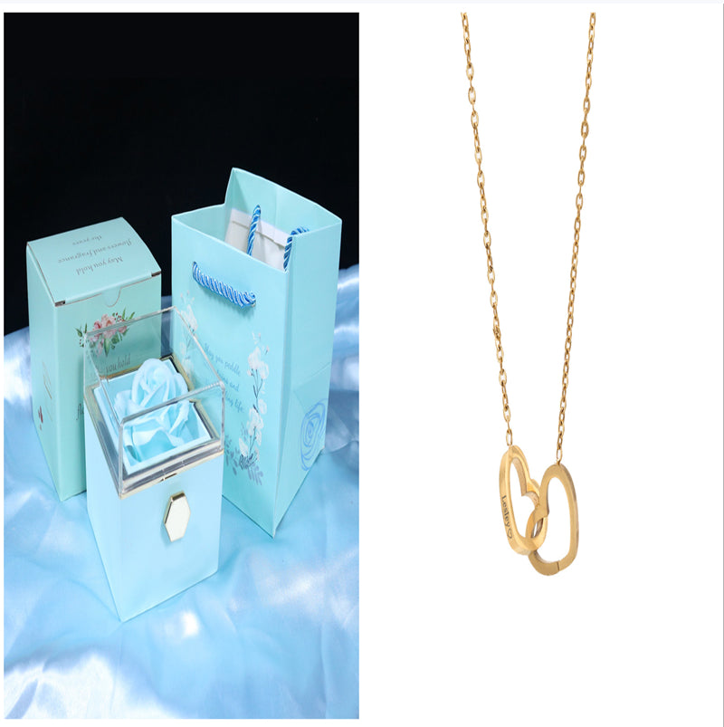 Rotating Soap Rose Gift Box, Romantic Jewellery Packaging