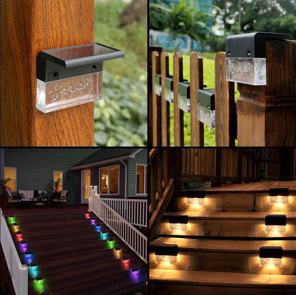 Waterproof RGB LED Solar Light For Steps Fences And Gardens