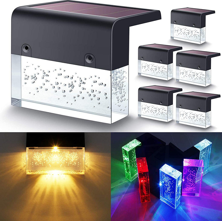Waterproof RGB LED Solar Light For Steps Fences And Gardens