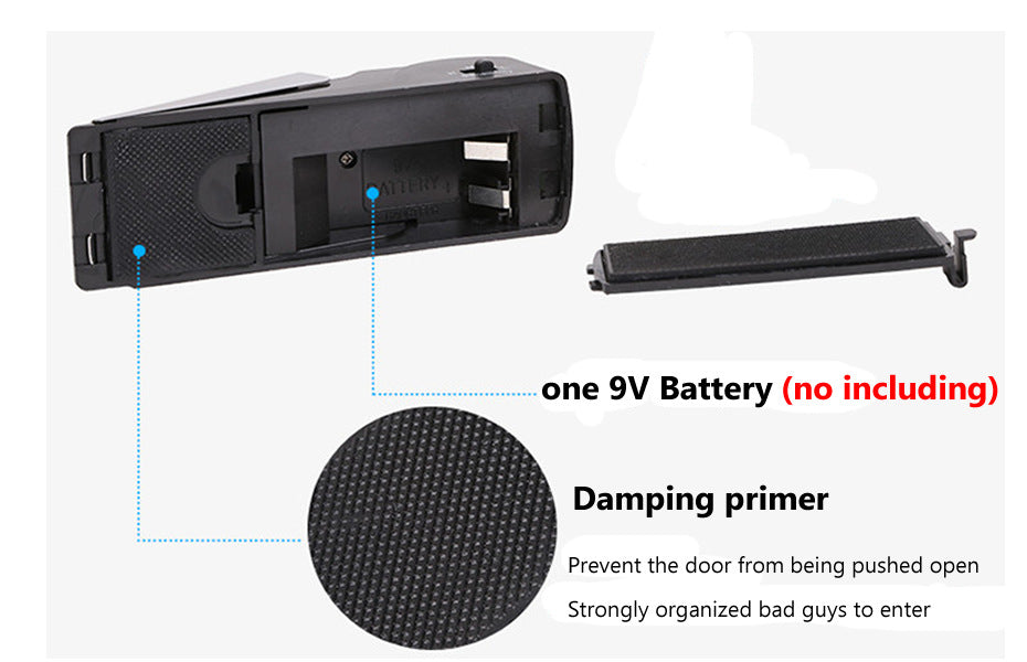 Electronic Door Stop Alarm for Home, Travel and Hotel Security