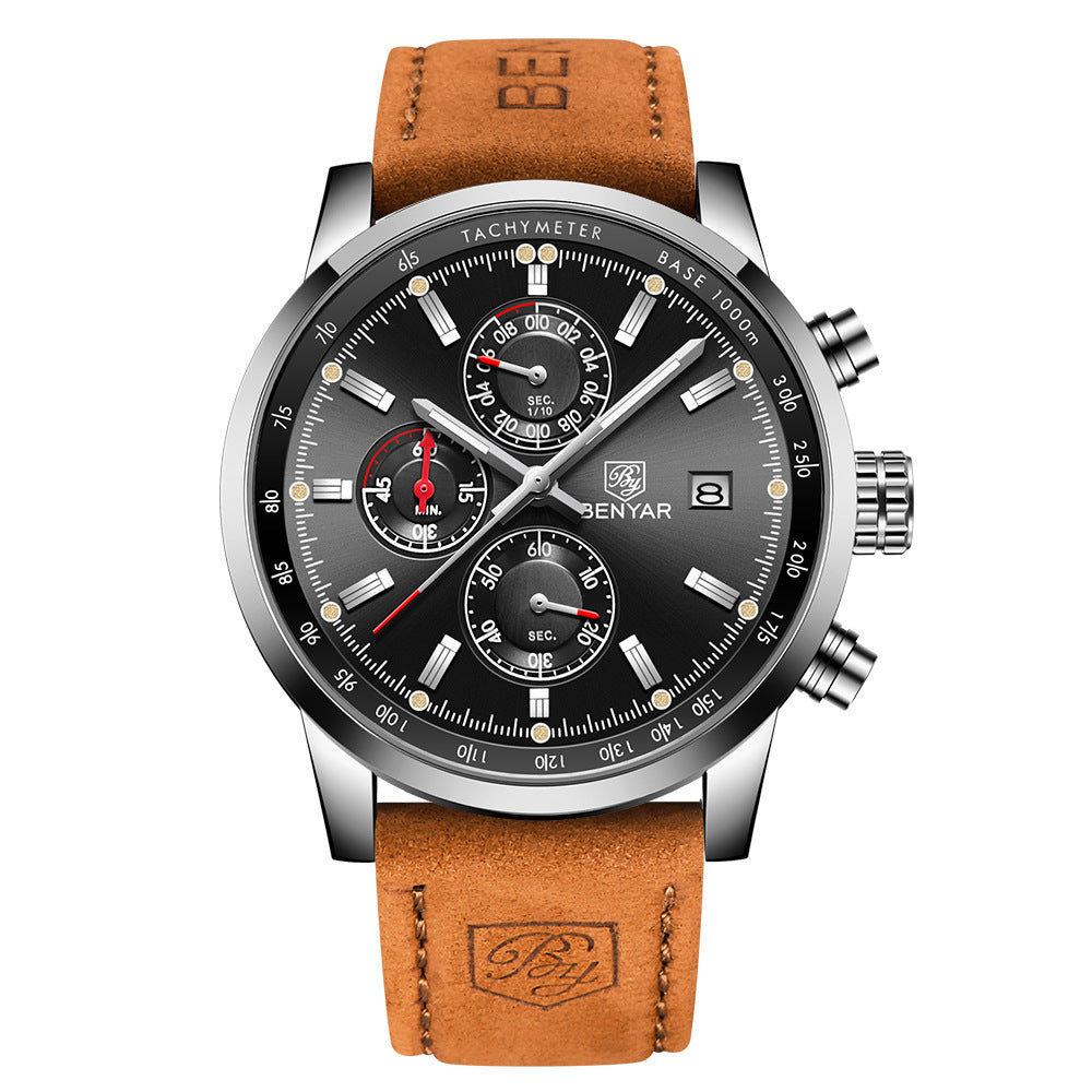 Men's Luxury Quartz Watch, Fashion Business Casual Wristwatch