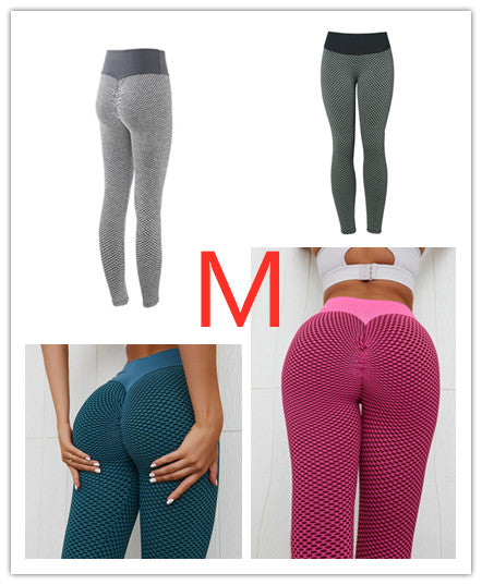 Seamless High Waist Plaid Leggings For Yoga, Gym And Everyday