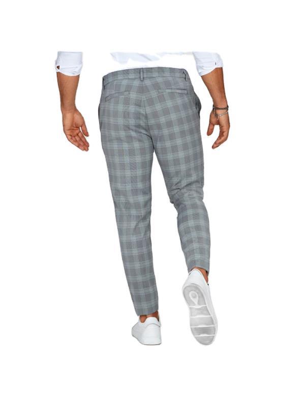 Men's Loose Thin Plaid Casual Trousers in Five Colours