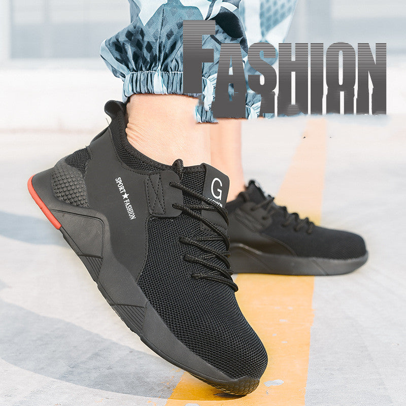 Breathable Anti-Smash Steel Toe Safety Work Shoes