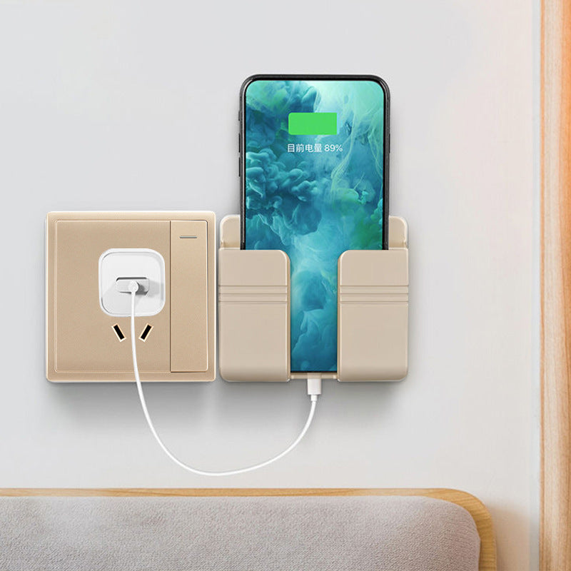 Punch-Free Sticky Phone Charging Rack, Wall Mounted Storage Holder