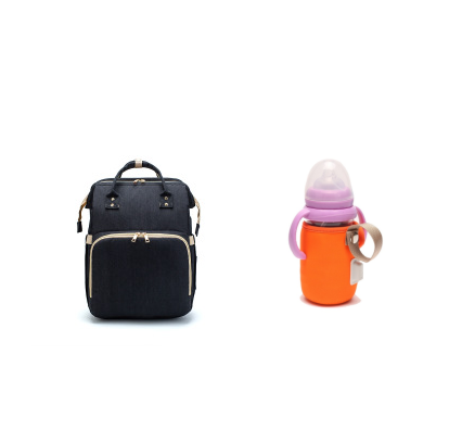 Folding Travel Bed Backpack for Mums with USB Charging