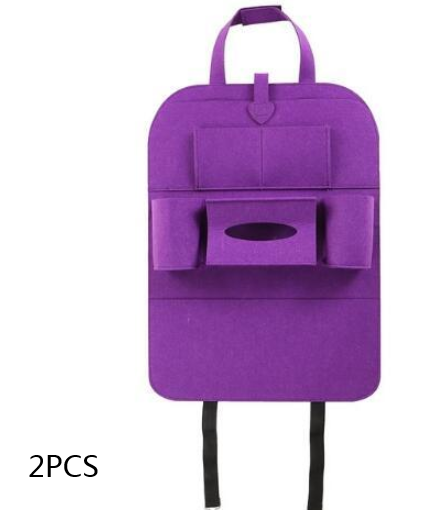 Wool Felt Car Seat Organiser Bag, Multi-Purpose Back Seat Storage
