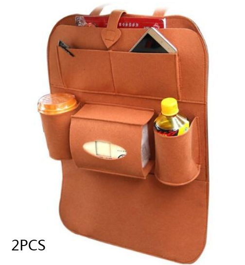 Wool Felt Car Seat Organiser Bag, Multi-Purpose Back Seat Storage