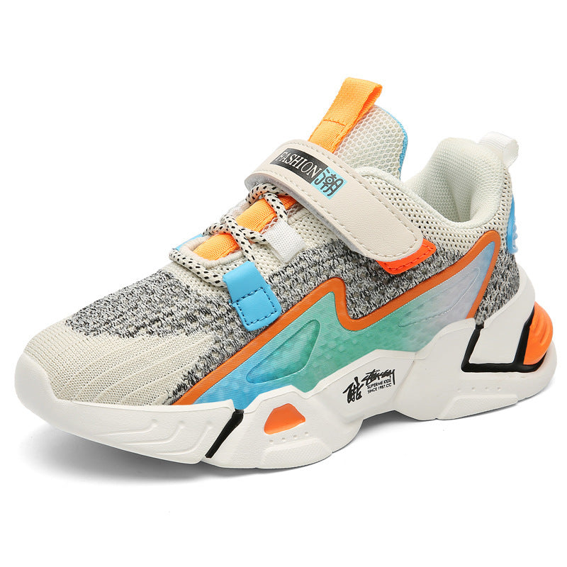Kids' Flyknit Sneakers, Breathable Casual Trainers for Boys