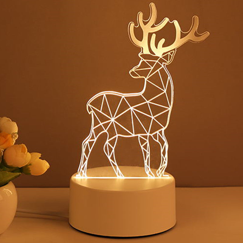3D Acrylic USB LED Night Light Neon Sign Lamp for Home Decor
