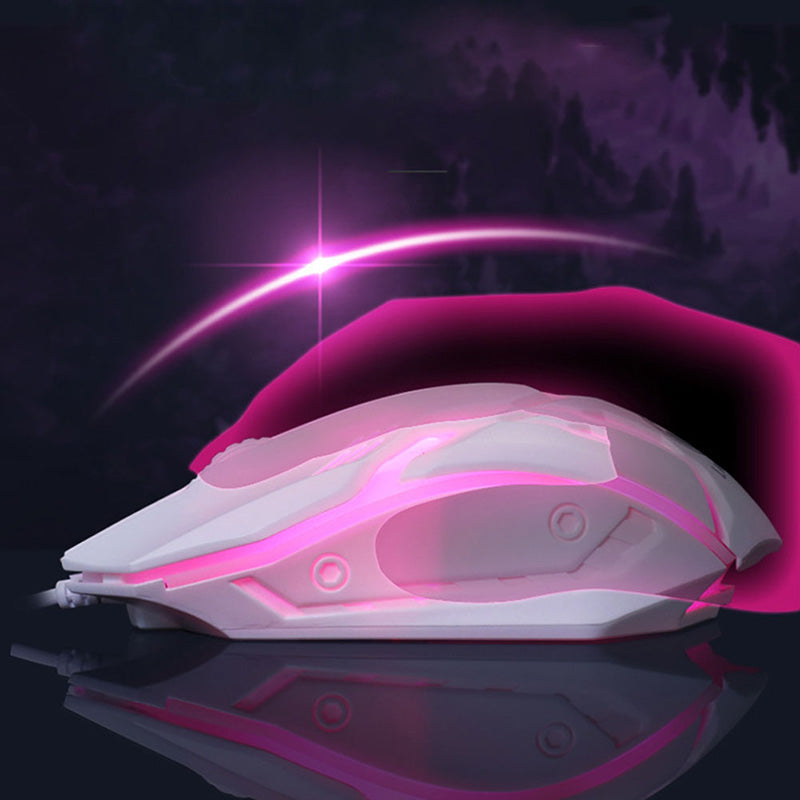 Glowing Gaming Keyboard and Mouse Set with Backlit Keys