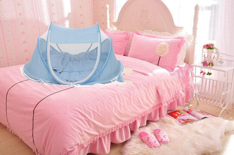 Foldable Baby Bed Net With Pillow Net 2 Piece Set
