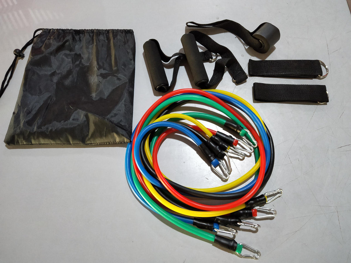 Resistance Band Set with Handles, Elastic Rally Rope for Home Workouts