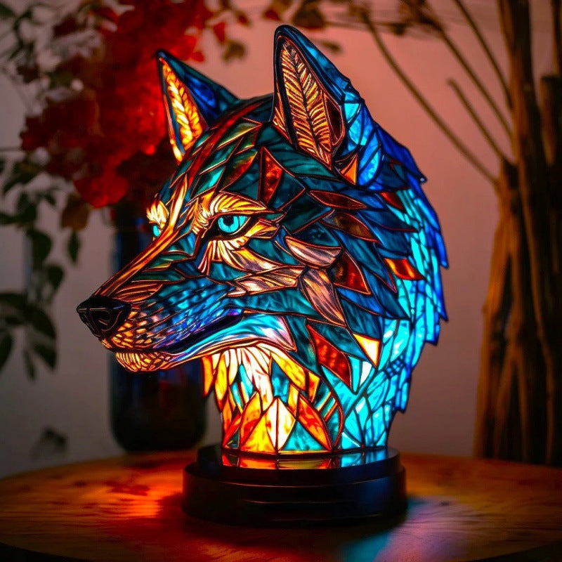 3D Animal Table Lamp With Colourful Light, Vintage Night Light