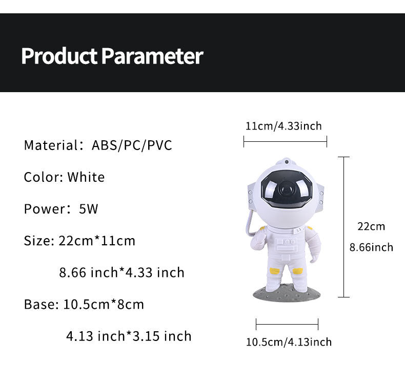 Astronaut Galaxy Star Projector Night Light for Bedrooms
